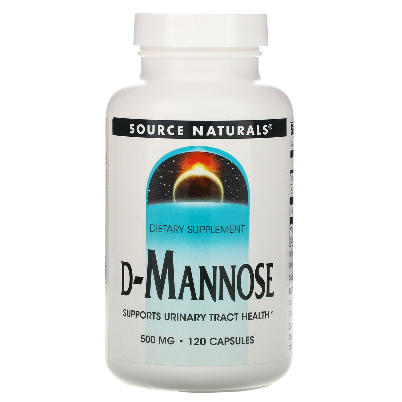 Source Naturals, D-манноза, 500 мг, 120 капсул