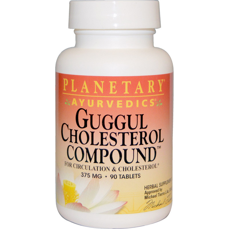 Planetary Herbals, Guggul Cholesterol Compound (состав с гуггулом против холестерина), 375 мг, 90 таблеток