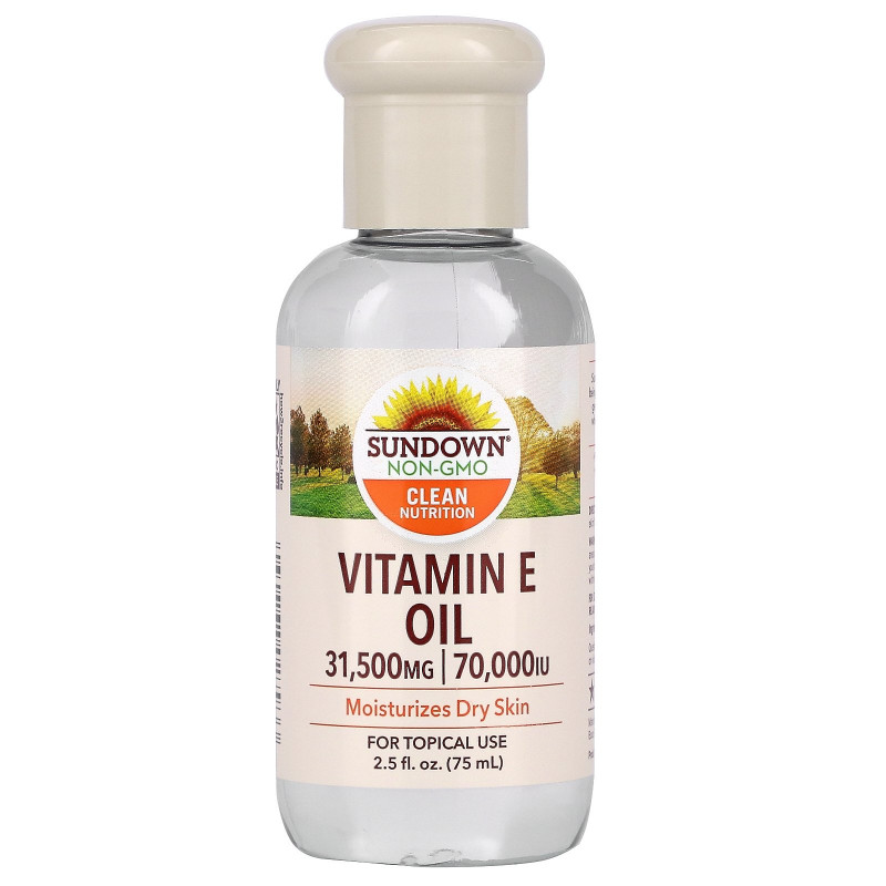 Sundown Naturals, Масло с витамином E, 70000 МЕ, 75 мл