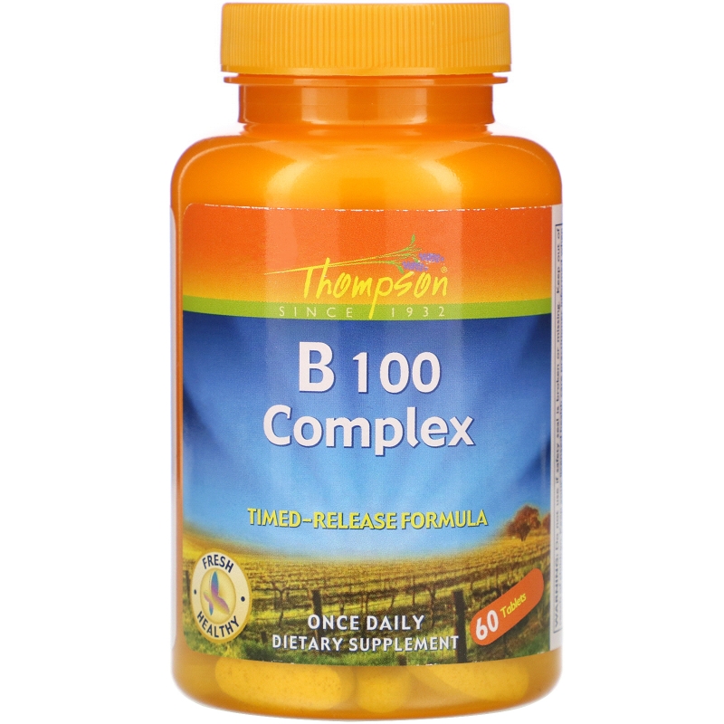 Thompson, B 100 Complex, 60 Tablets
