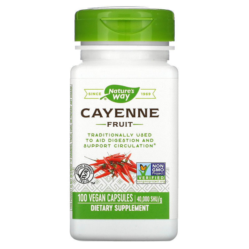 Nature's Way, Cayenne, 40,000 SHU, 100 Veg. Capsules