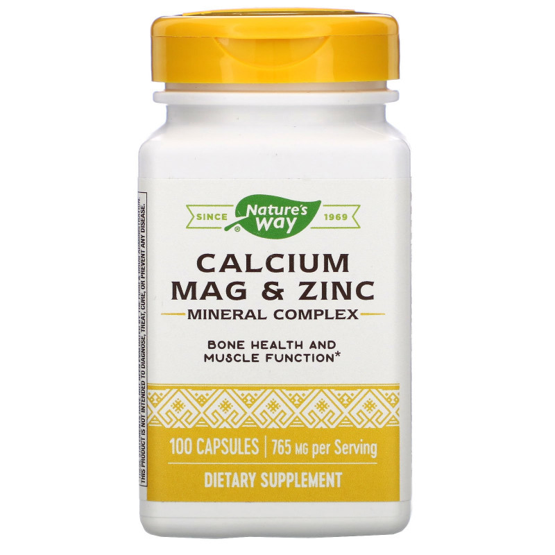 Nature's Way, Calcium Mag & Zinc Mineral Complex, 100 Capsules