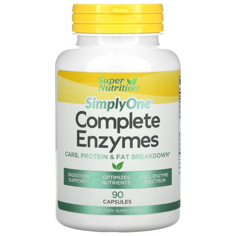 Super Nutrition, Simply One, Complete Enzymes, 90 Capsules