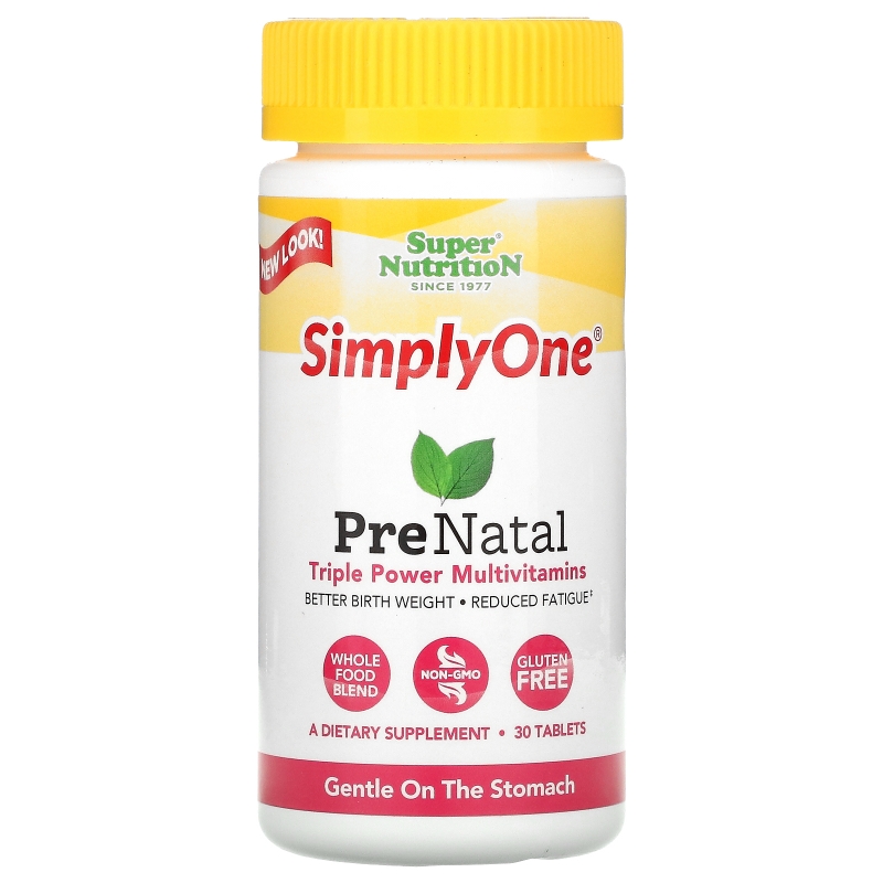 Super Nutrition, SimplyOne, PreNatal, Triple Power Multivitamins, 30 Tablets