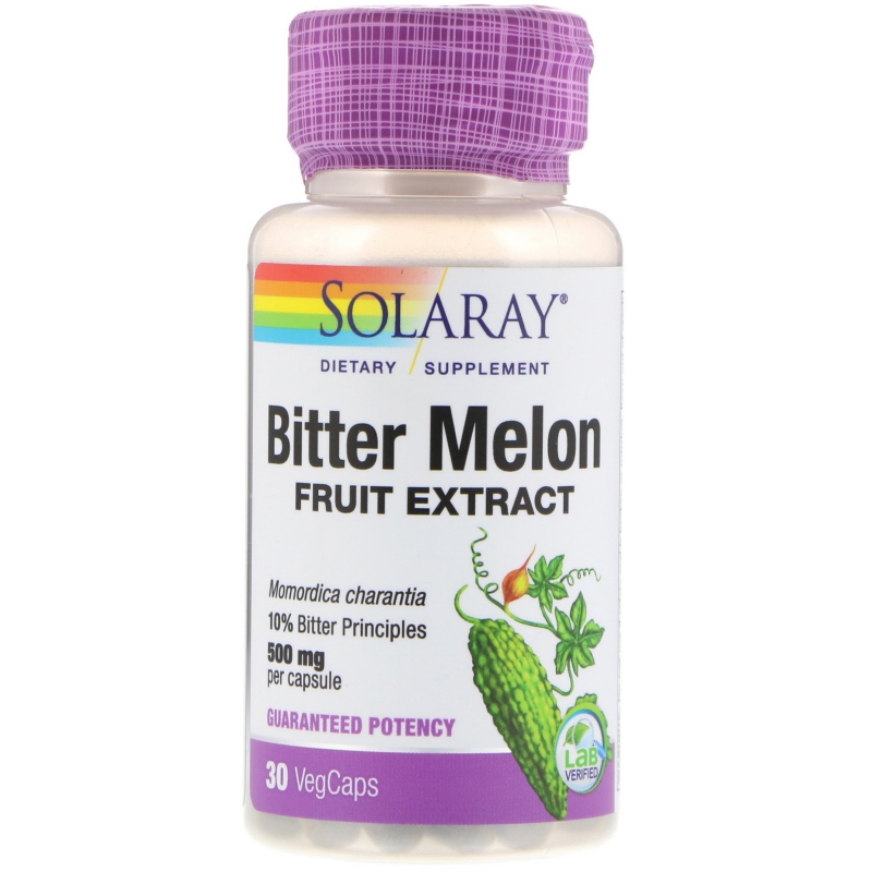 Solaray, Bitter Melon Fruit Extract, 500 mg, 30 VegCaps