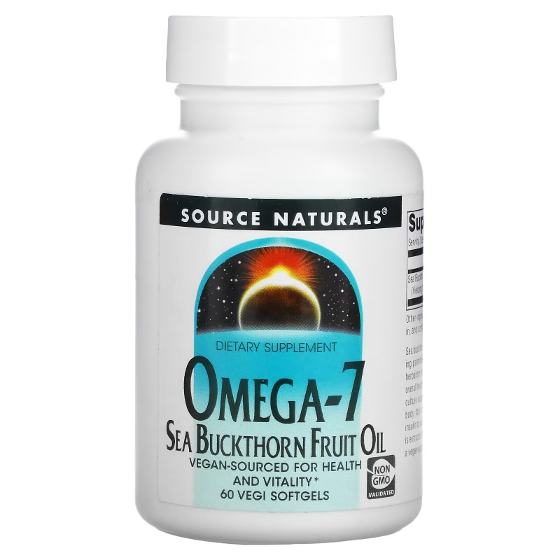 Source Naturals, Omega-7, Seabuckthorn Fruit Oil, 60 Vegi Softgels