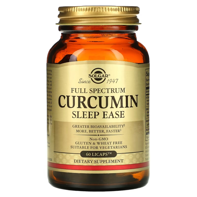 Solgar, Full Spectrum Curcumin, Sleep Ease, 60 Licaps