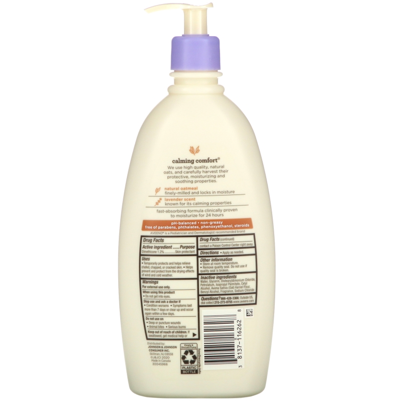 Aveeno, Calming Comfort Lotion, Lavender & Vanilla, 18 fl oz (532 ml)