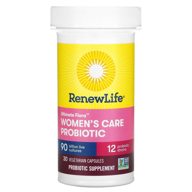 Renew Life, Ultimate Flora, Women's Care Probiotic, 90 Billion Live Cultures, 30 Vegetarian Capsules