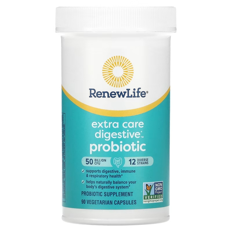 Renew Life, Extra Care, Ultimate Flora Probiotic, 50 Billion Live Cultures, 90 Vegetarian Capsules