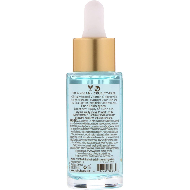 Pacifica, Sea & C Love, Vitamin C Serum, 1 fl oz (29 ml)