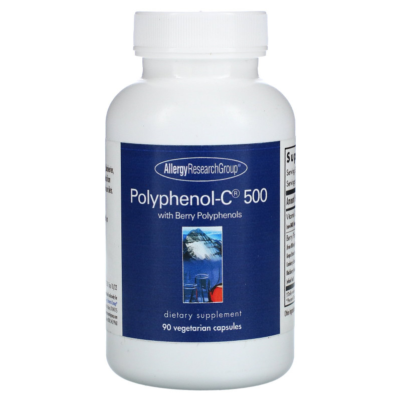 Allergy Research Group, Polyphenol-C 500 with Berry Polyphenols, 90 Vegetarian Capsules