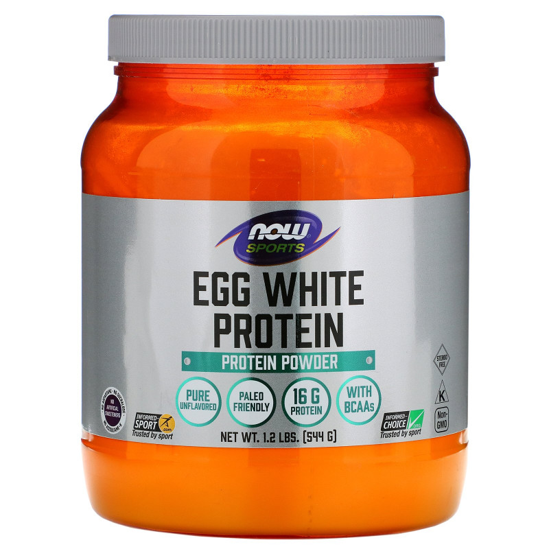 Now Foods, Egg White Protein, Protein Powder, 1.2 lbs (544 g)