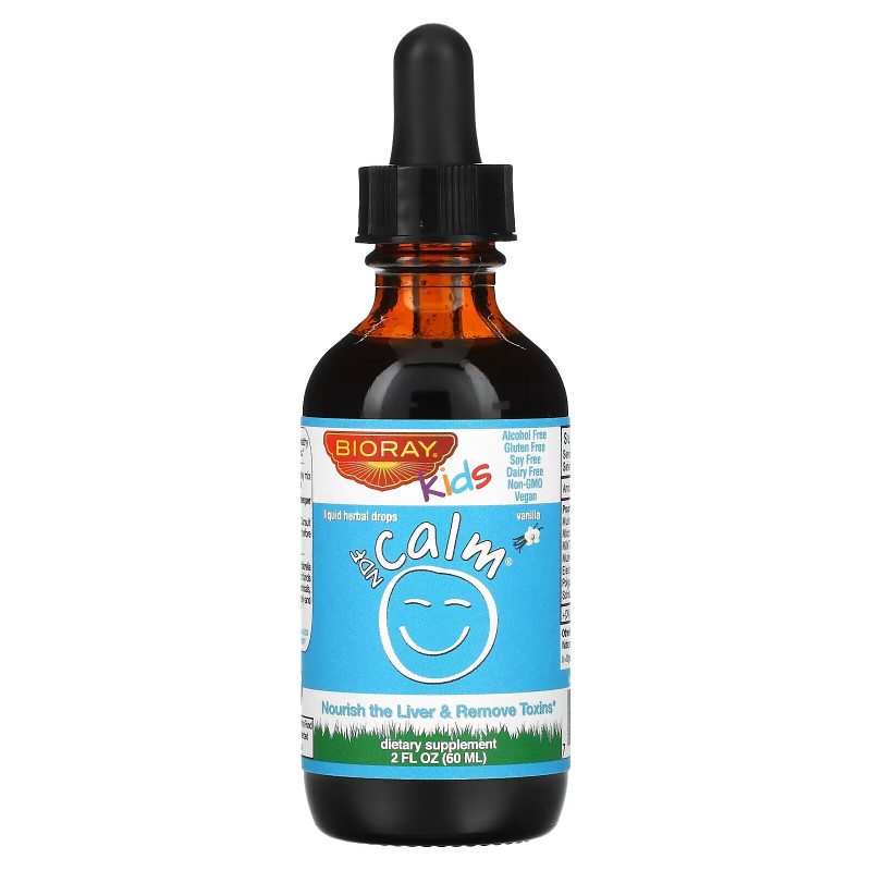 BioRay Inc., NDF Calm, Nourish the Liver & Remove Toxins, Kids, Vanilla Flavor, 2 fl oz (60 ml)