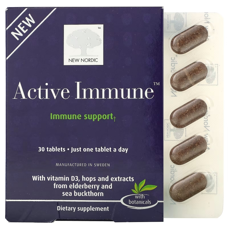 New Nordic, Active Immune, Immune Support, 30 Tablets