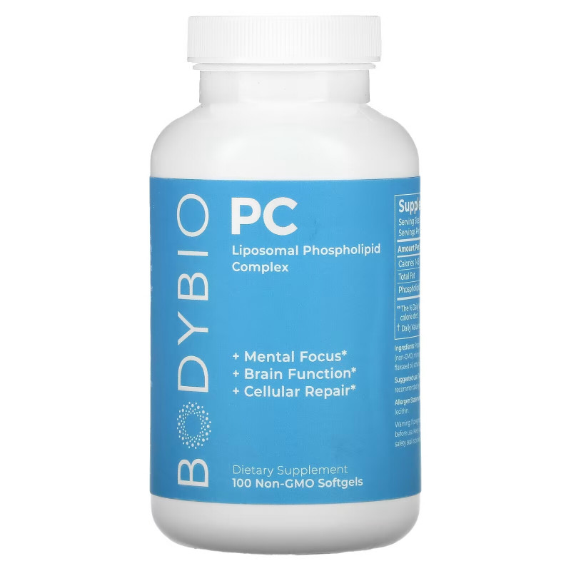 BodyBio, PC, Liposomal Phospholipid Complex, 100 Non-GMO Softgels