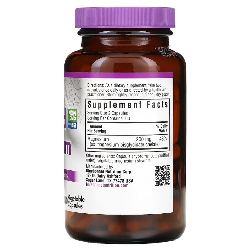 Bluebonnet Nutrition Chelated Magnesium 120 Vcaps