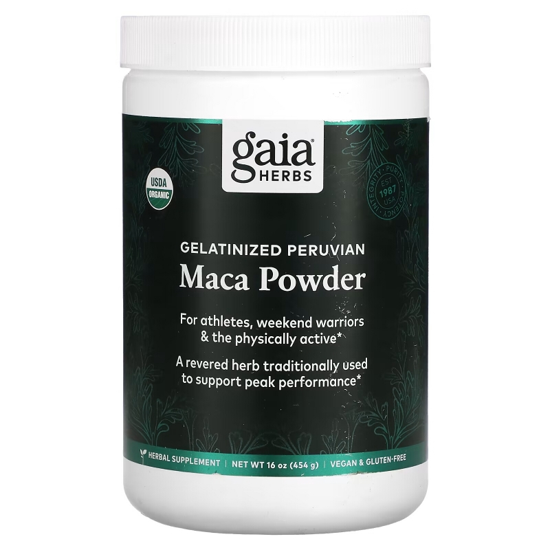 Gaia Herbs, Gelatinized Peruvian Maca Powder, 16 oz (454 g)