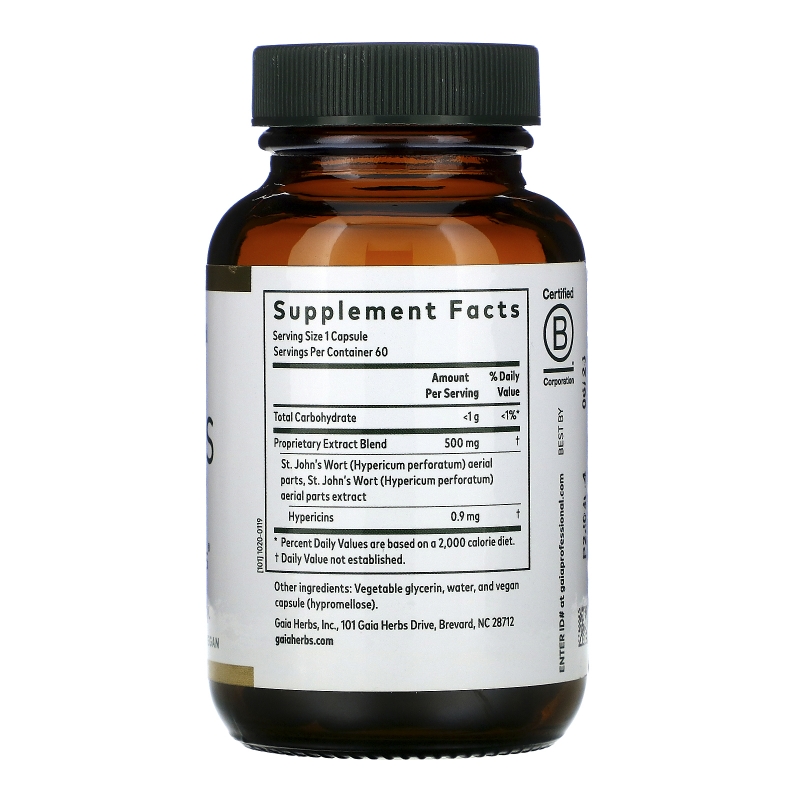 Gaia Herbs Professional Solutions, Зверобой, 60 капсул, заполненных жидкостью