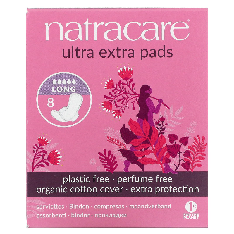 Natracare Organic & Natural Ultra Extra Pads Long 8 Pads