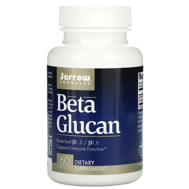 Jarrow Formulas, Beta Glucan, Immune Support, 60 Capsules