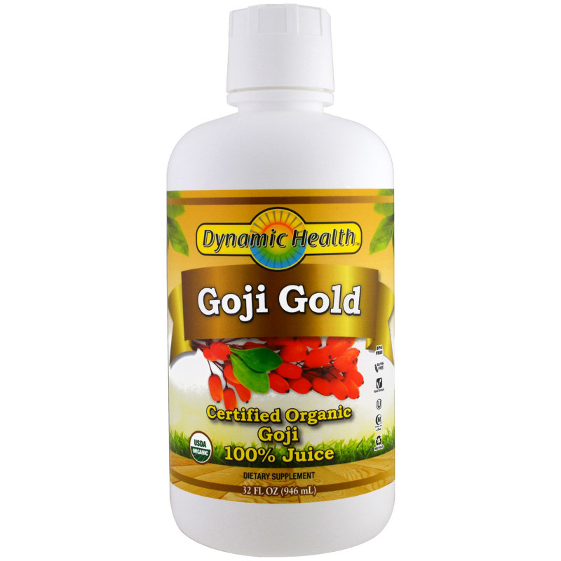 Dynamic Health Laboratories Органический Goji Gold (годжи) 32 жидкие унции (946 мл)