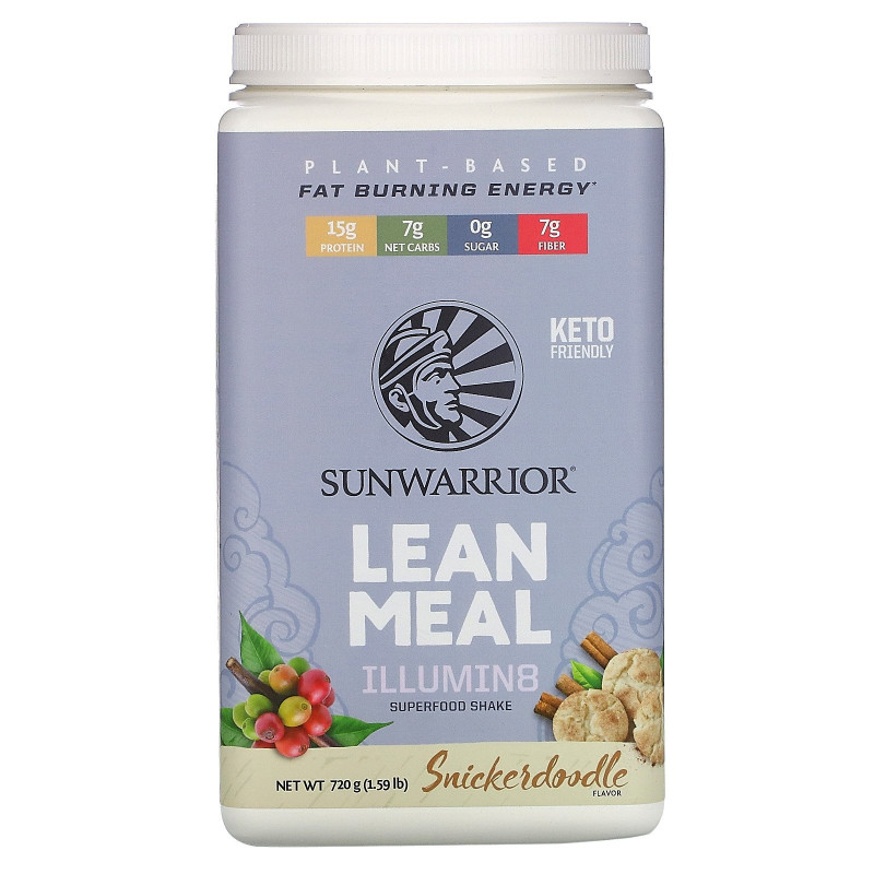 Sunwarrior, Illumin8 Lean Meal, Snickerdoodle, 1.59 lb (720 g)