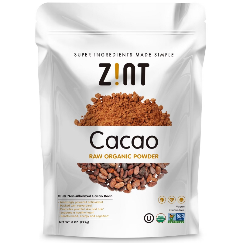 Zint, Cacao Raw Organic Powder, 8 oz (227 g)