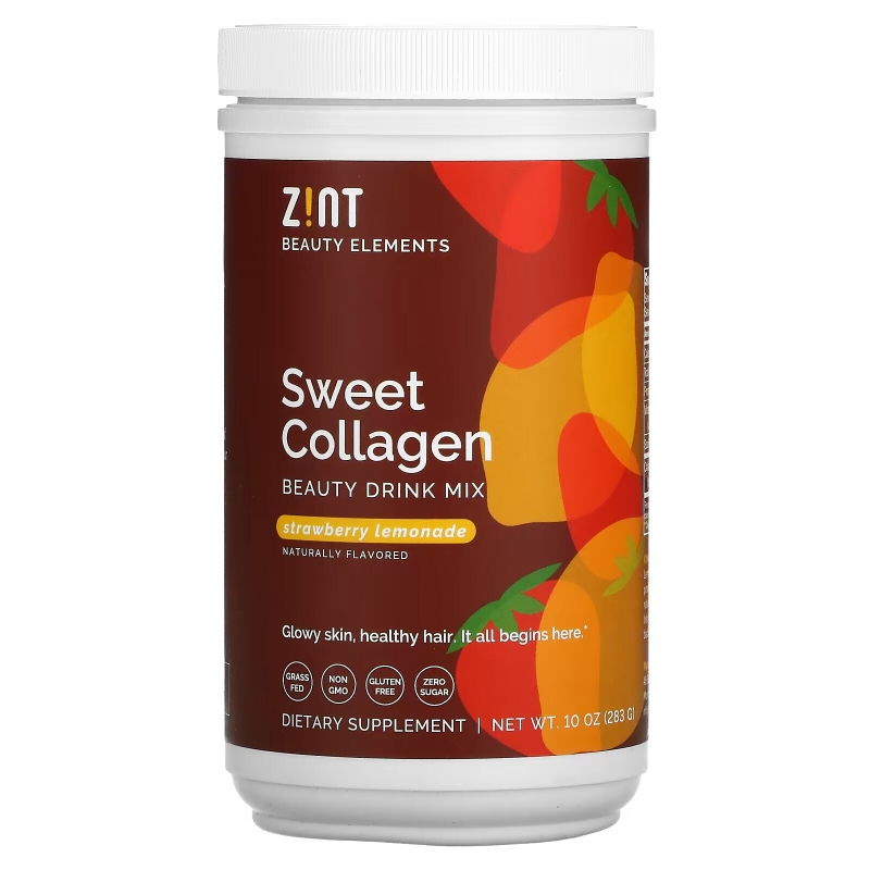 Zint, Sweet Collagen, Beauty Drink Mix, Strawberry Lemonade, 10 oz (283 g)