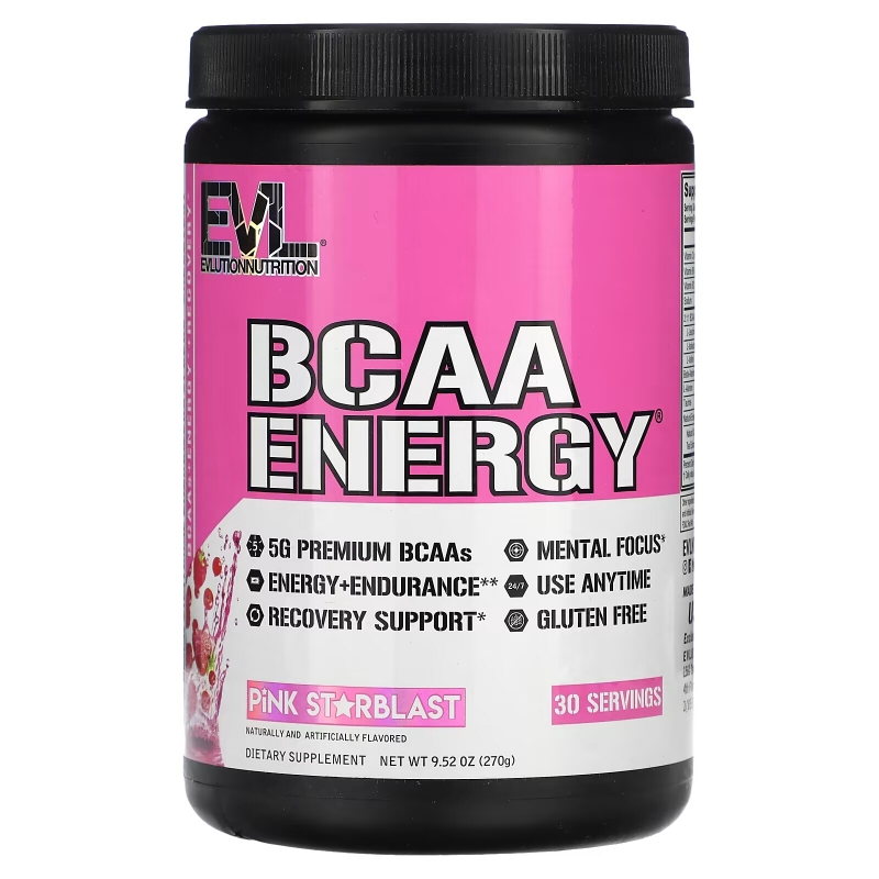 EVLution Nutrition, BCAA ENERGY, Pink Starblast, 9.52 oz (270 g)