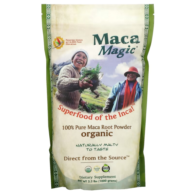 Maca Magic, Органический продукт, 100% чистый порошок из корня маки, 2,2 фунта (1000 г)