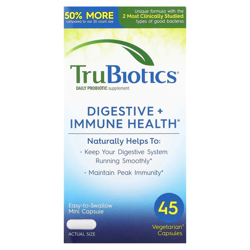 TruBiotics, Digestive + Immune Health, 45 Vegetarian Capsules