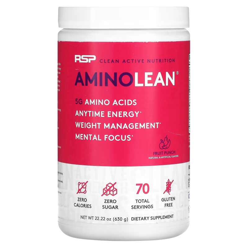 RSP Nutrition, AminoLean, Fruit Punch, 22.22 oz (630 g)