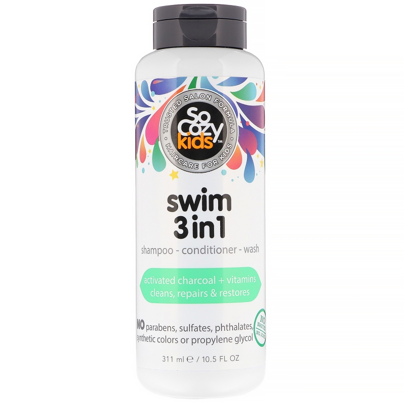 SoCozy, Kids, Swim 3 in 1, шампунь + кондиционер + гель для душа, 311 мл