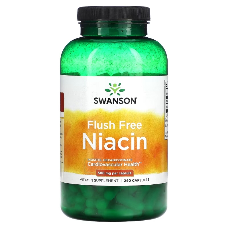 Swanson, Flush Free Niacin, 500 mg, 240 Capsules