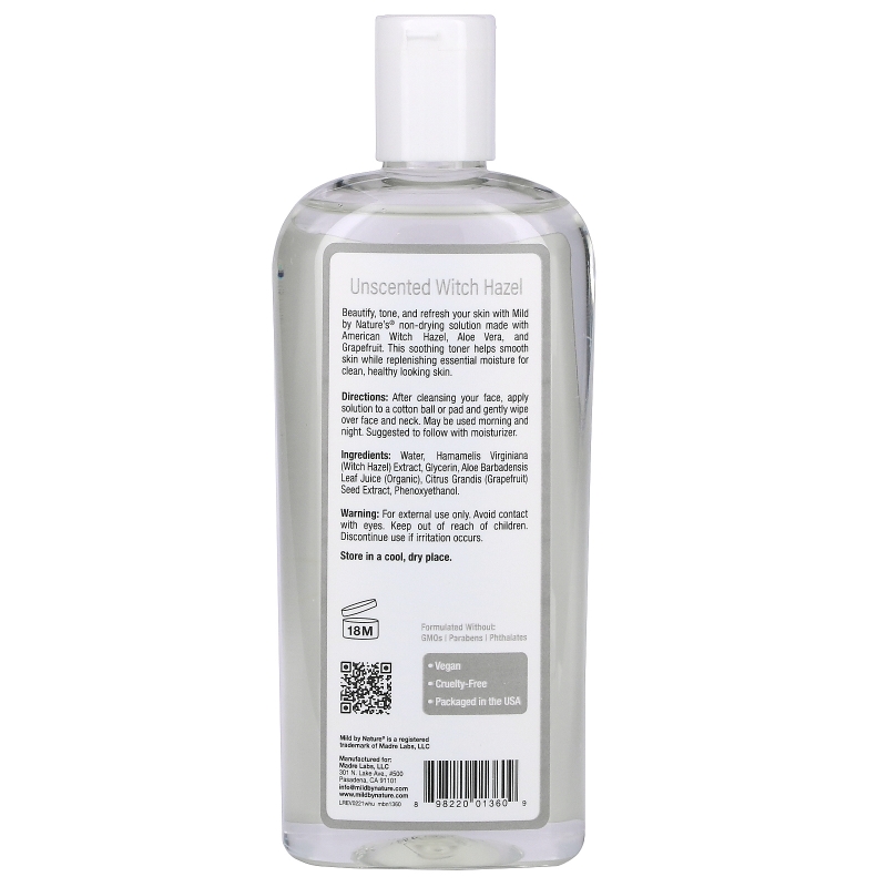 Mild By Nature, Witch Hazel, Unscented, 12 fl oz (355 ml)