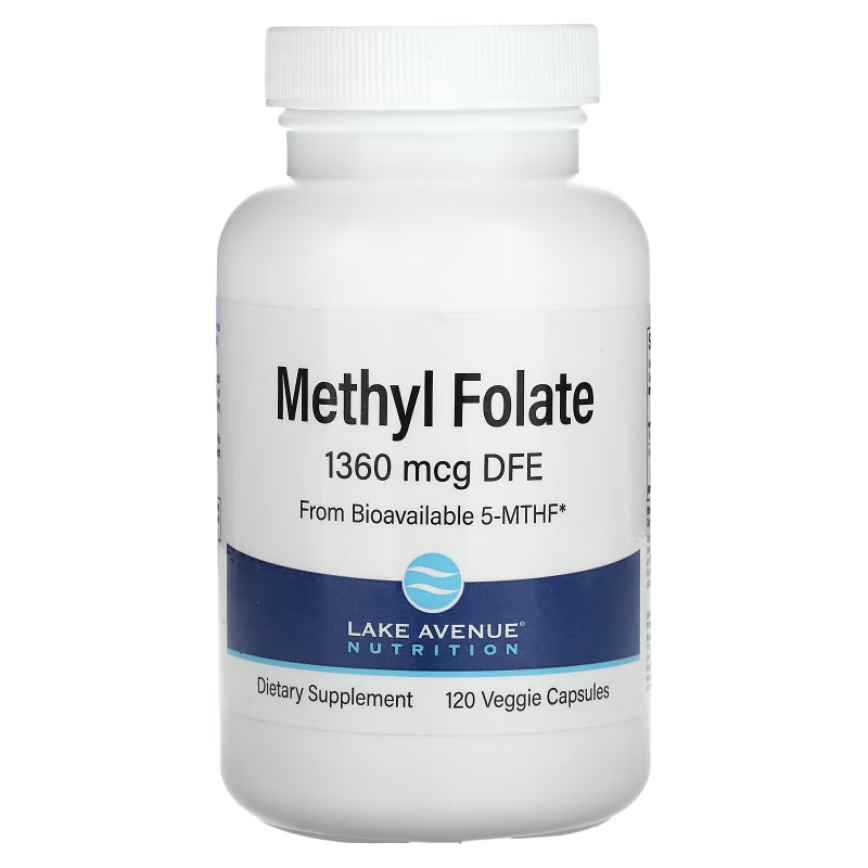 Lake Avenue Nutrition, Methyl Folate, 800 mcg, 120 Veggie Capsules