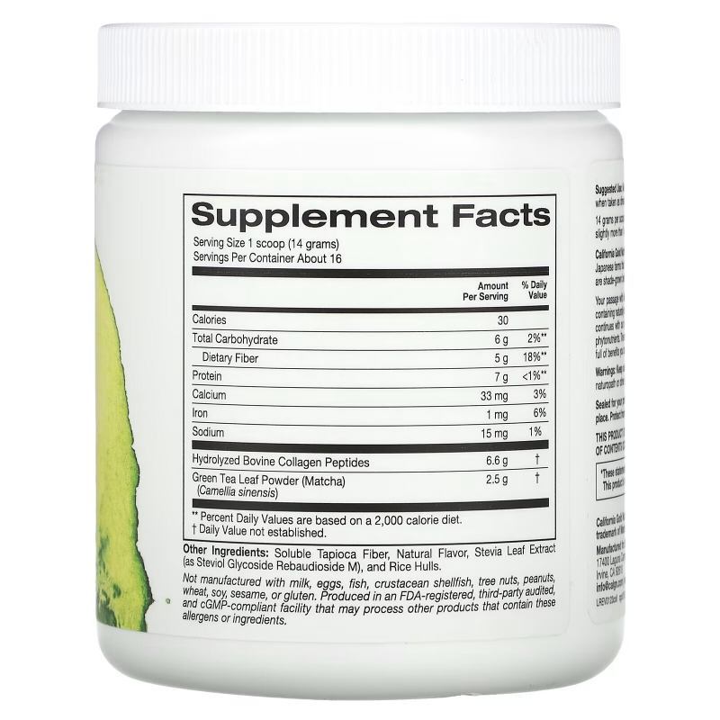 California Gold Nutrition, MATCHA ROAD, Matcha + Collagen, 8 oz (227 g)