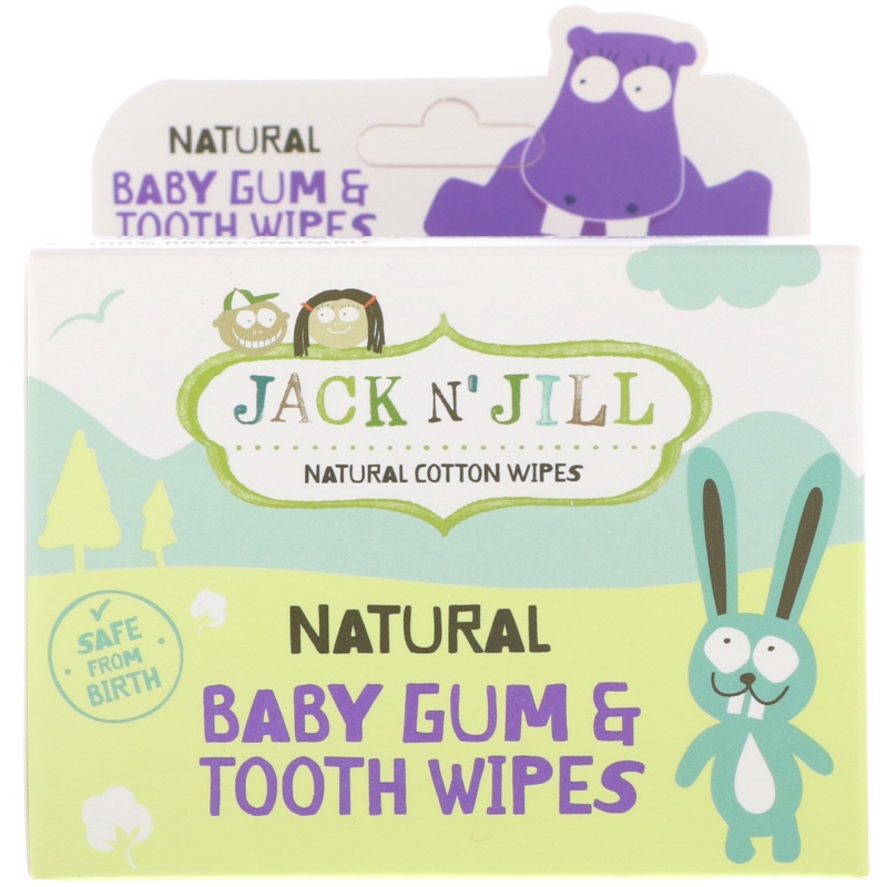 Jack n' Jill, Natural Baby Gum & Tooth Wipes, 25 Individually Wrapped Wipes